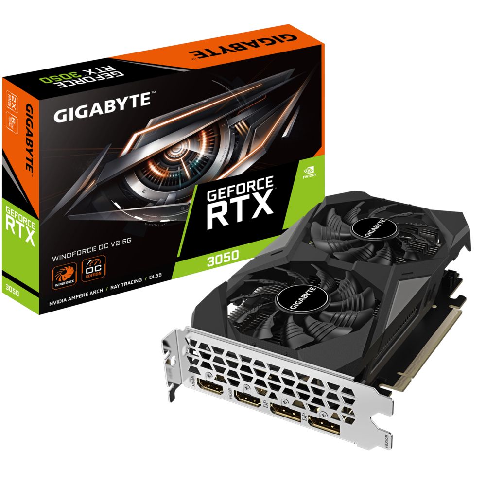 Videókártya Gigabyte RTX 3050 WINDFORCE OC V2 6G Videókártya Gigabyte RTX 3050 WINDFORCE OC V2 6G