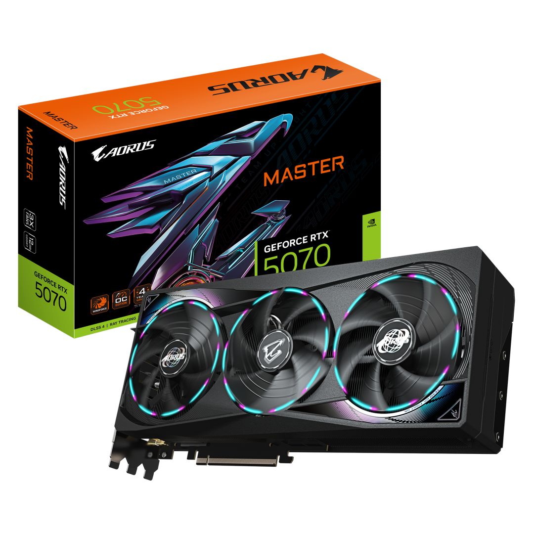 Videókártya Gigabyte RTX5070 AORUS MASTER 12G Videókártya Gigabyte RTX5070 AORUS MASTER 12G