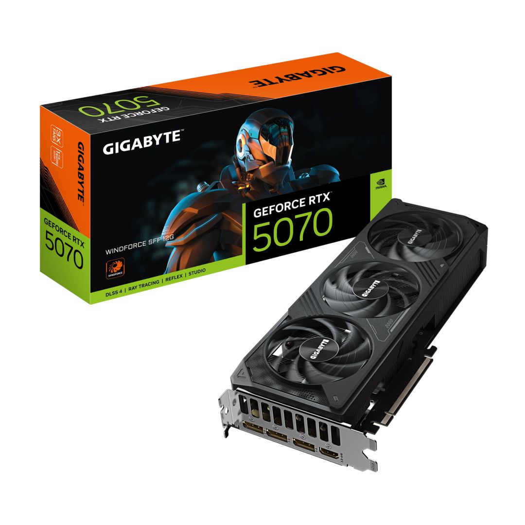 Videókártya Gigabyte RTX5070 WINDFORCE SFF 12G Videókártya Gigabyte RTX5070 WINDFORCE SFF 12G