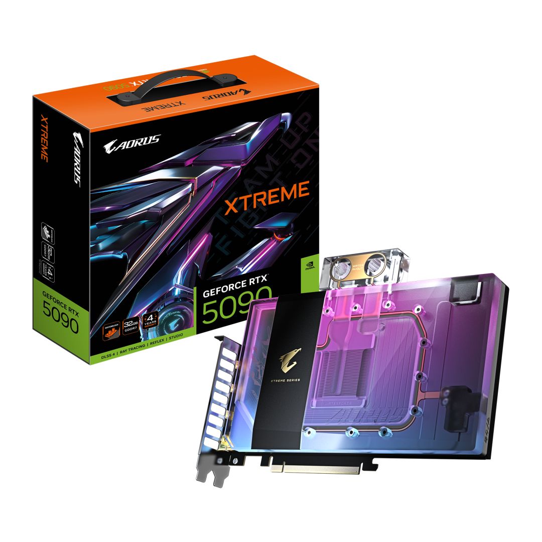 Videókártya Gigabyte RTX5090 AORUS XTREME WATERFORCE WB 32G Videókártya Gigabyte RTX5090 AORUS XTREME WATERFORCE WB 32G