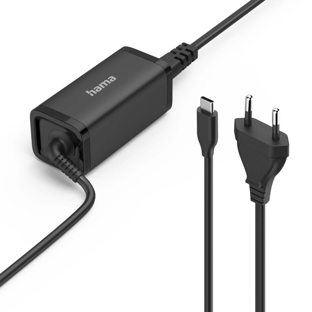 Notebook kiegészítő Hama Univerzális USB-C notebook hálózati adapter 45W Black Notebook kiegészítő Hama Univerzális USB-C notebook hálózati adapter 45W Black