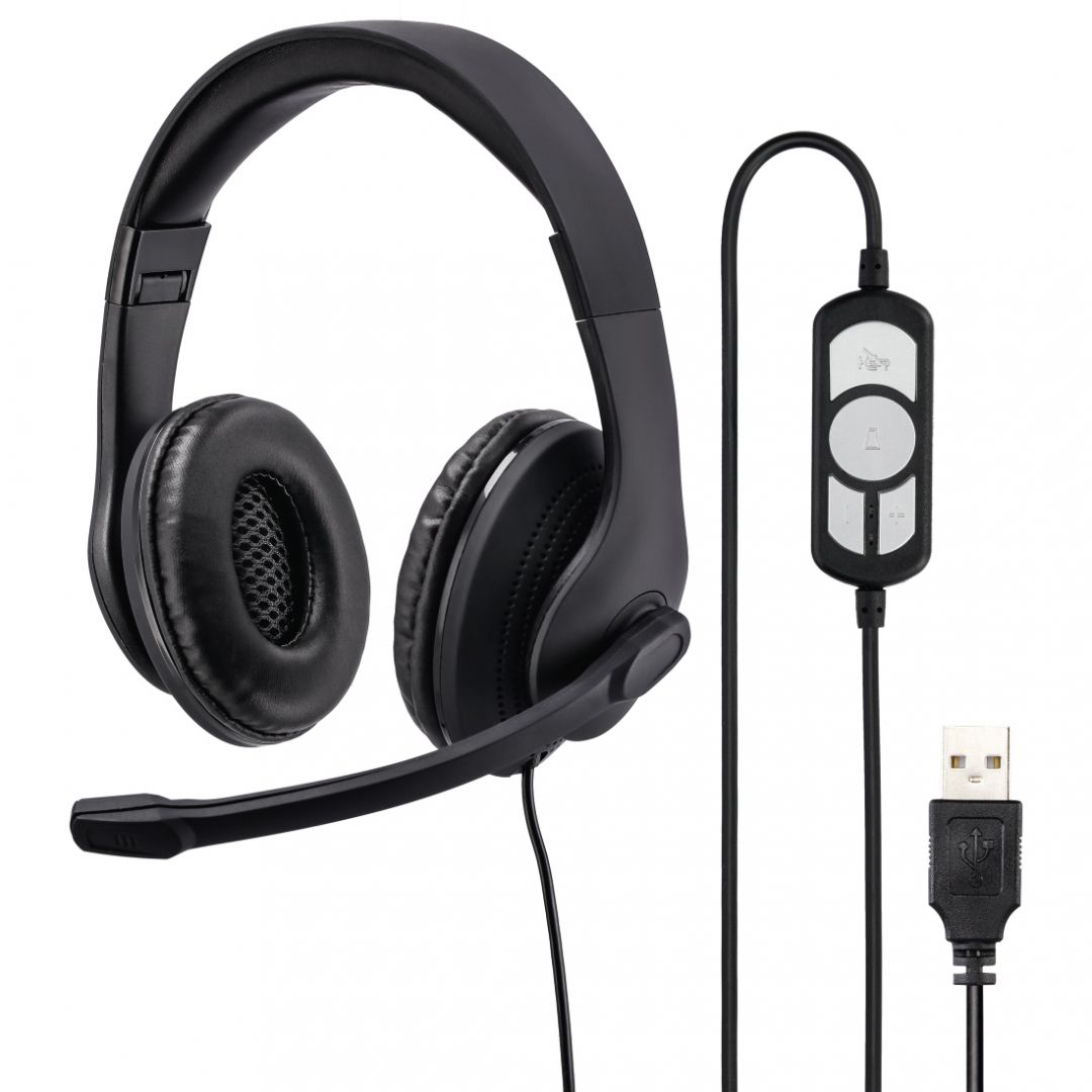 Hama USB-300 headset Black Hama USB-300 headset Black