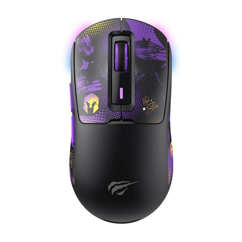 HAVIT Gamenote MS969WB x VKS Gaming Wireless Bluetooth Mouse Black/Purple HAVIT Gamenote MS969WB x VKS Gaming Wireless Bluetooth Mouse Black/Purple