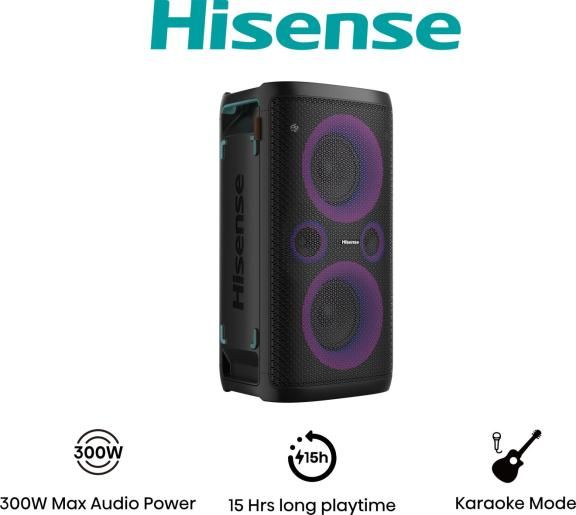 Hangszóró Hisense Party Storm 300W Bluetooth Speaker Black Hangszóró Hisense Party Storm 300W Bluetooth Speaker Black