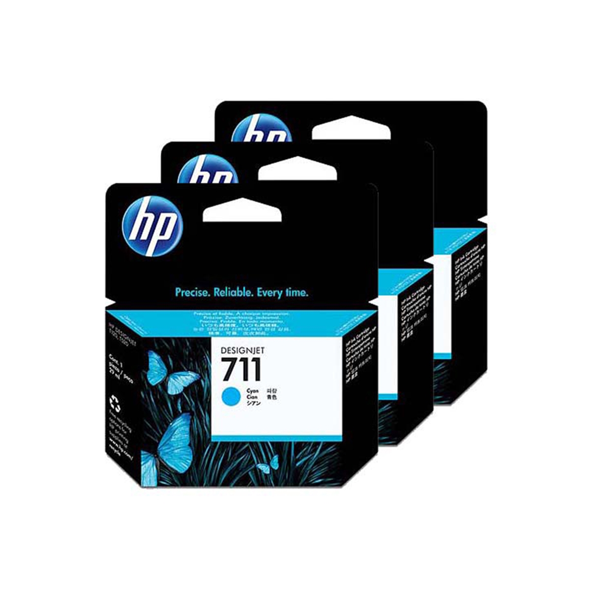 HP CZ134A (711) Cyan 3-pack tintaparton HP CZ134A (711) Cyan 3-pack tintaparton