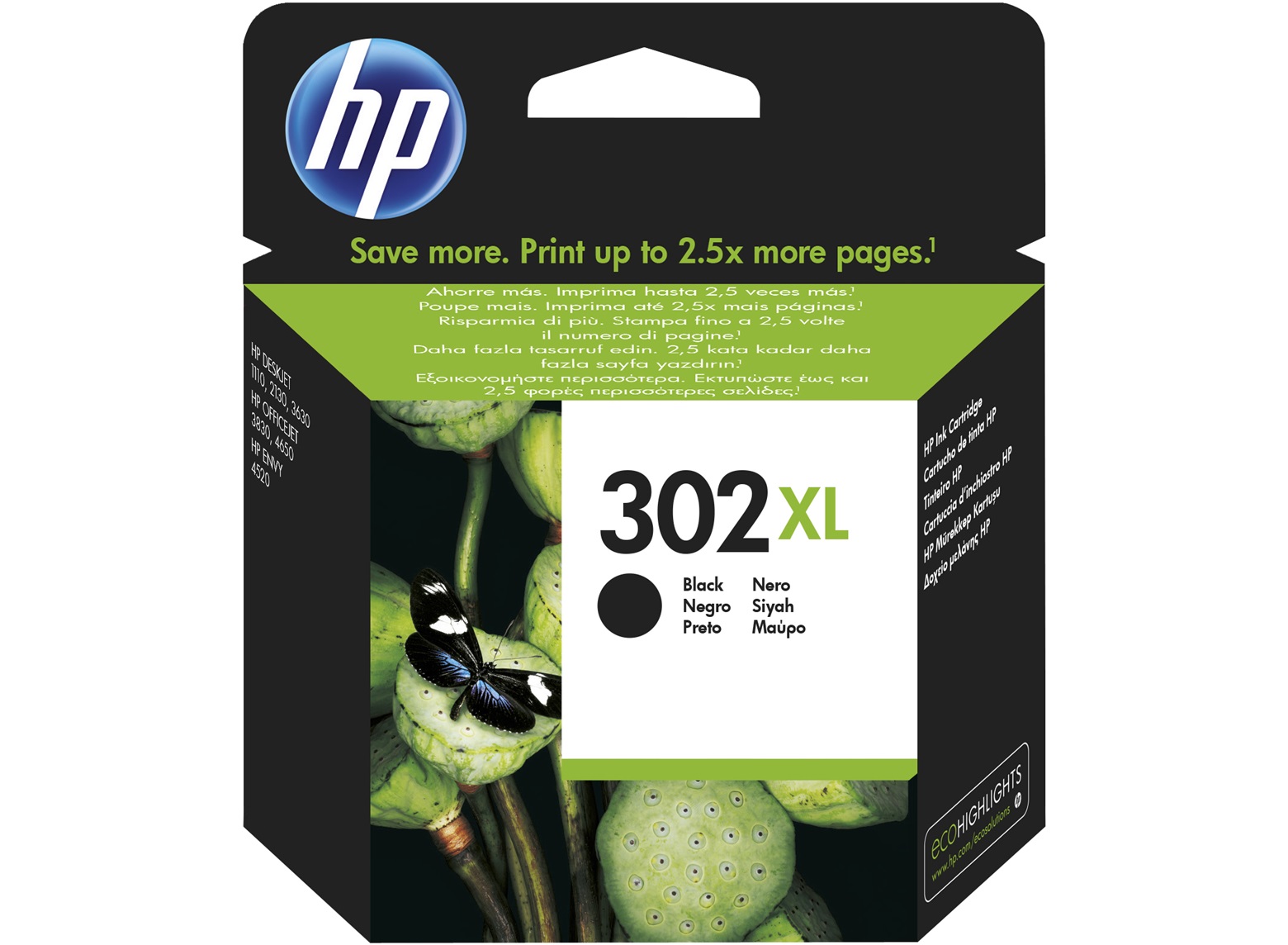 HP F6U68AE (302XL) Black tintapatron HP F6U68AE (302XL) Black tintapatron