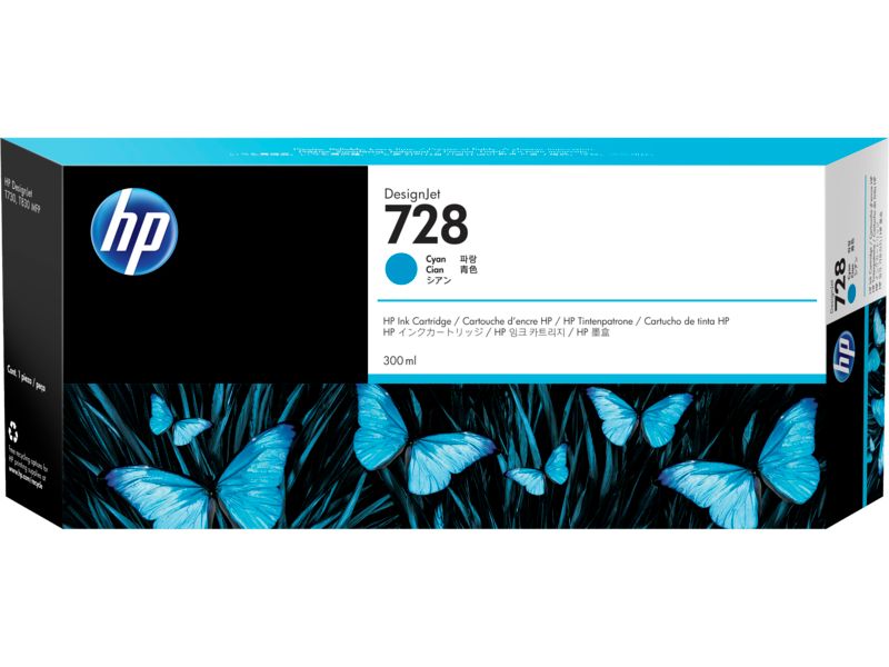 HP F9K17A (728) Cyan tintapatron HP F9K17A (728) Cyan tintapatron