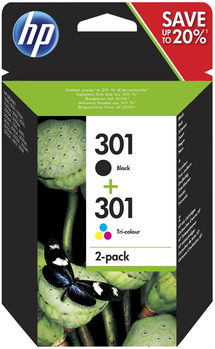 HP N9J72AE (301) Multipack tintapatron HP N9J72AE (301) Multipack tintapatron