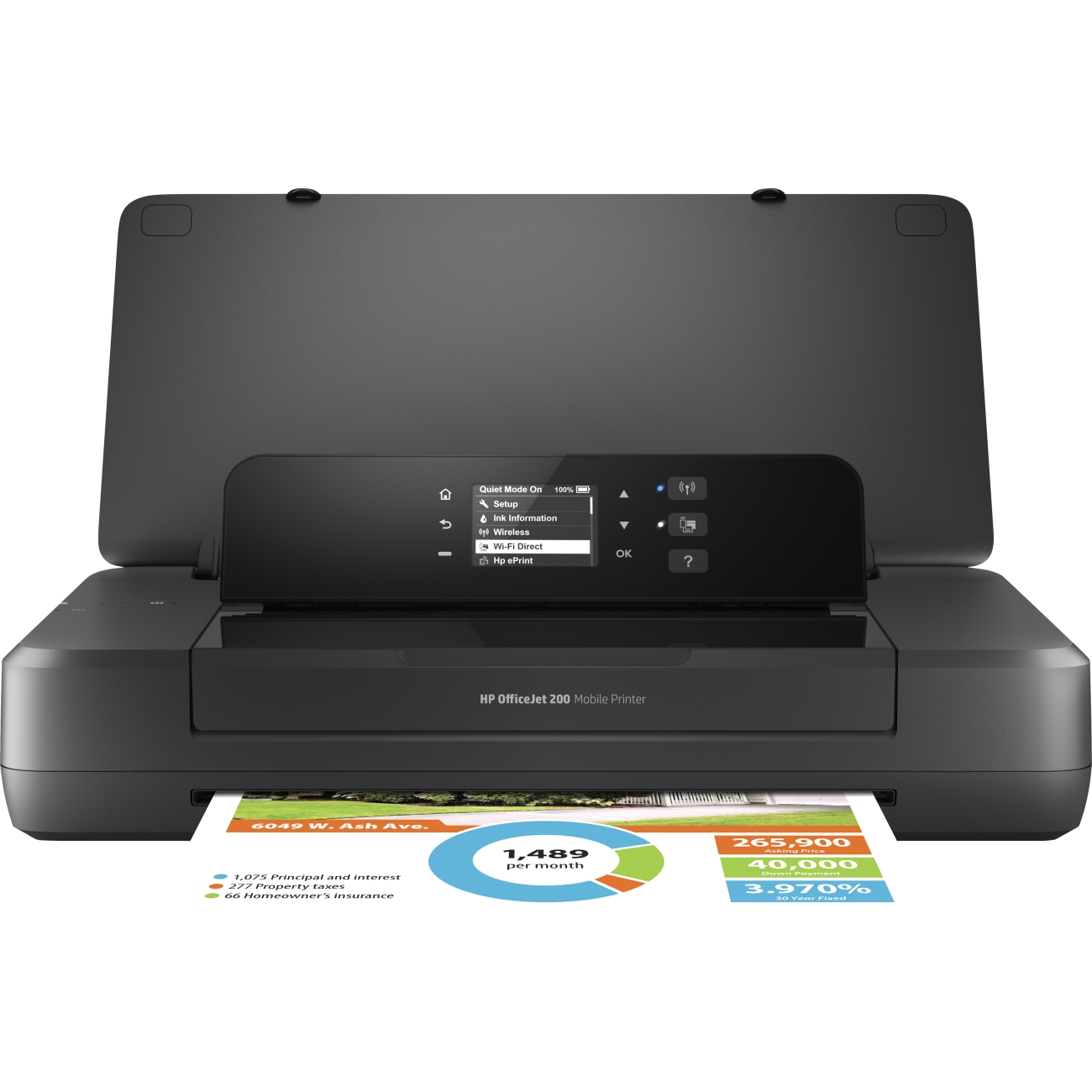 Nyomtató HP Officejet 200 Mobile Wireless Tintasugaras Nyomtató Nyomtató HP Officejet 200 Mobile Wireless Tintasugaras Nyomtató