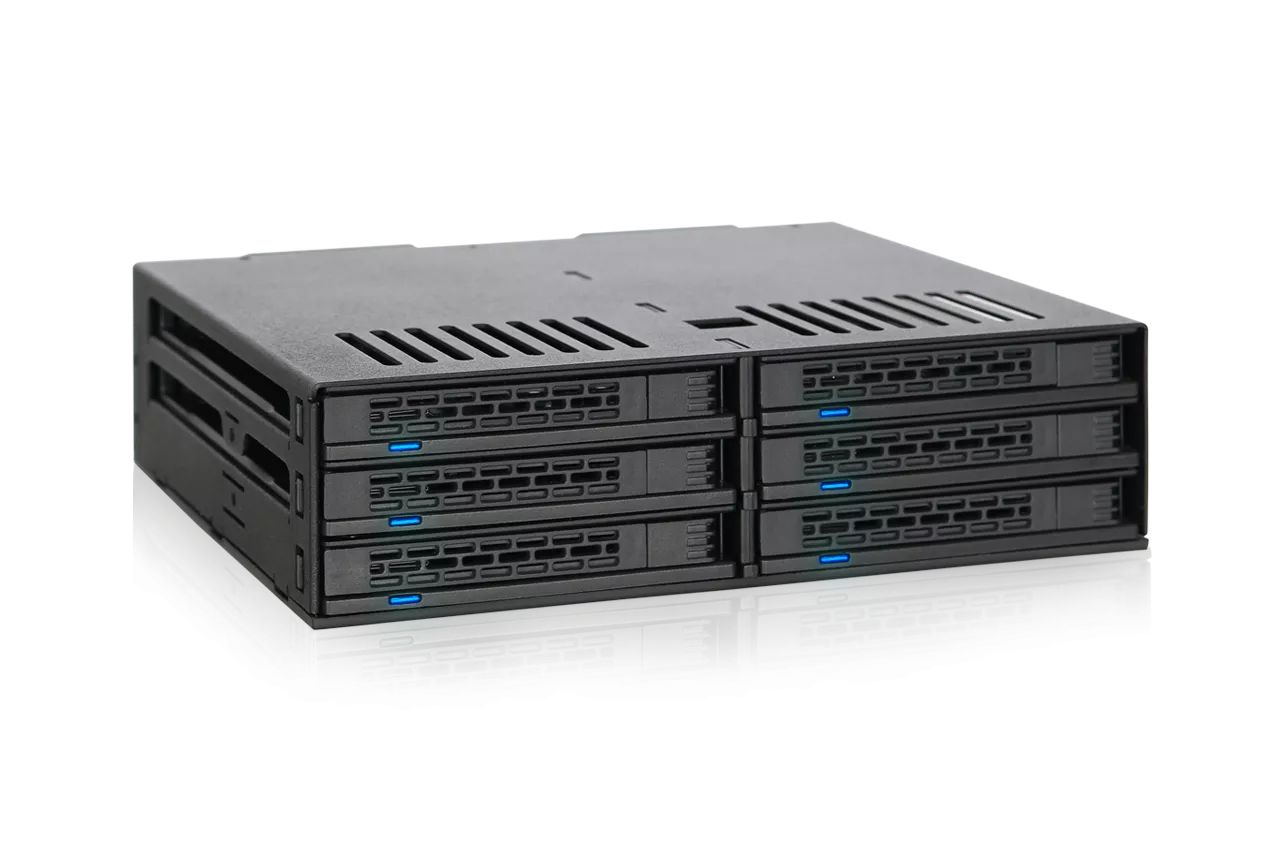 Mobilrack / Beépítő keret IcyDock ExpressCage MB326SP-B 6 Bay 2.5 SATA HDD / SSD Hot Swap Cage for External 5.25 Bay - Comparable to Tray-Less Design Mobilrack / Beépítő keret IcyDock ExpressCage MB326SP-B 6 Bay 2.5 SATA HDD / SSD Hot Swap Cage for External 5.25 Bay - Comparable to Tray-Less Design
