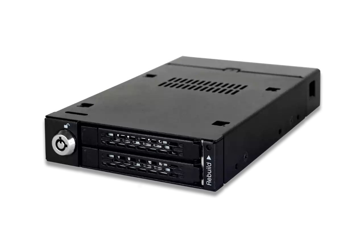 Mobilrack / Beépítő keret IcyDock ToughArmor RAID MB992SKR-B Rugged Full Metal Dual Bay RAID 2.5 SATA HDD SSD Mobile Rack for External 3.5 Mobilrack / Beépítő keret IcyDock ToughArmor RAID MB992SKR-B Rugged Full Metal Dual Bay RAID 2.5 SATA HDD SSD Mobile Rack for External 3.5