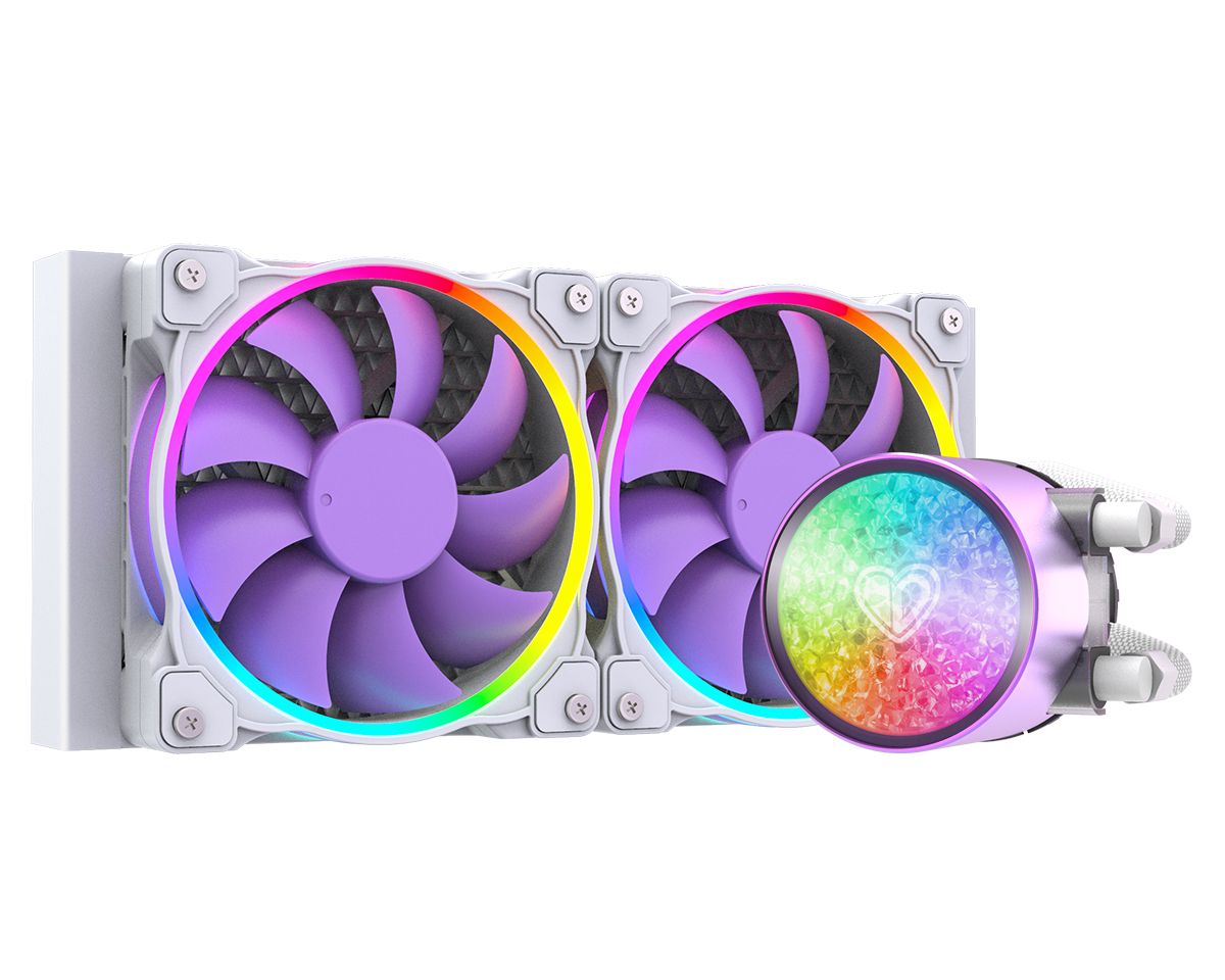 Ventilátorok, Hűtők, Előlapi panelek ID-COOLING PINKFLOW 240 DIAMOND PURPLE