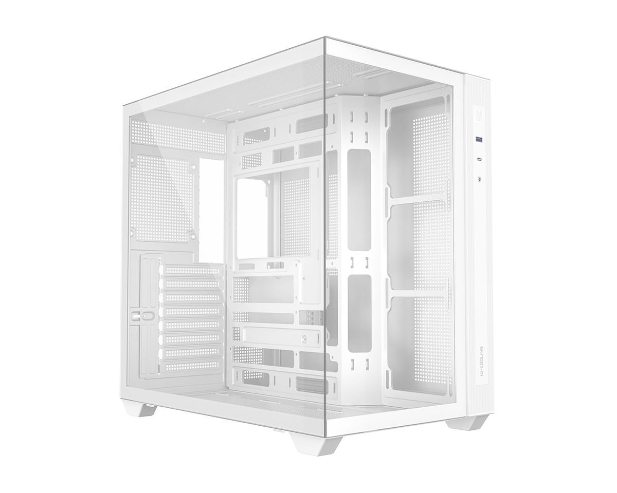 Ház ID-COOLING VIEW 510 WH Tempered Glass White