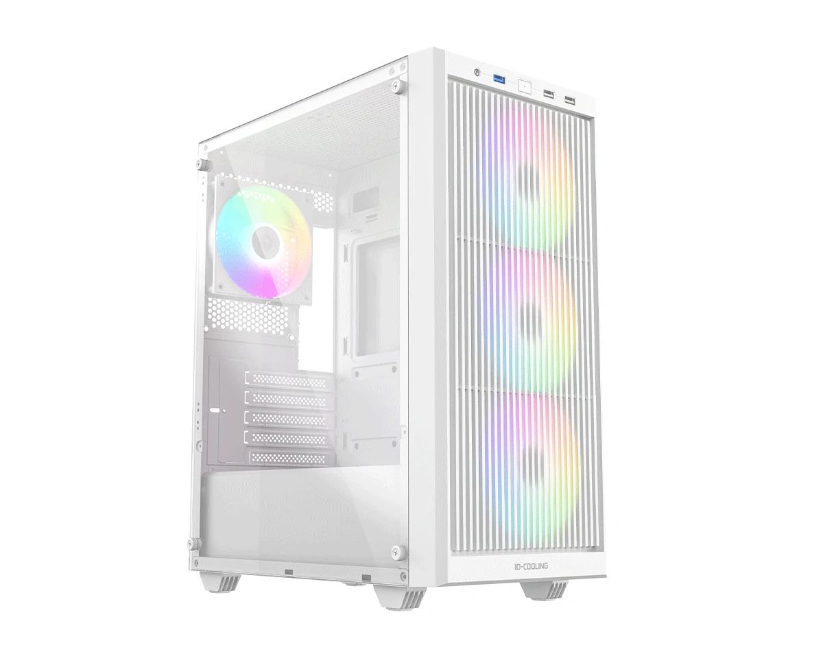 Ház ID-COOLING WARE 300 ARGB WH Tempered Glass White