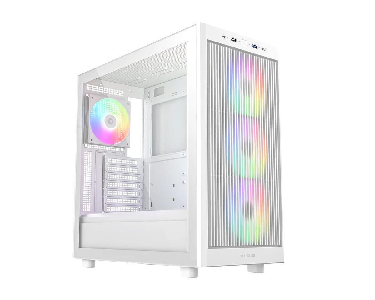 Ház ID-COOLING WARE 510 ARGB WH Tempered Glass White