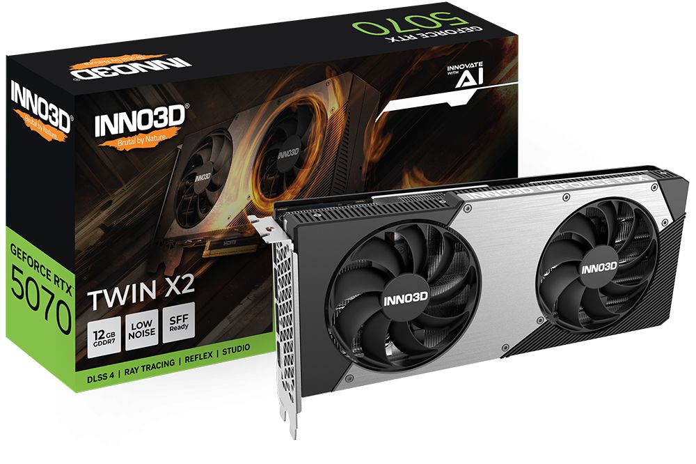 Videókártya Inno3D GeForce RTX5070 12GB GDDR7 Twin X2