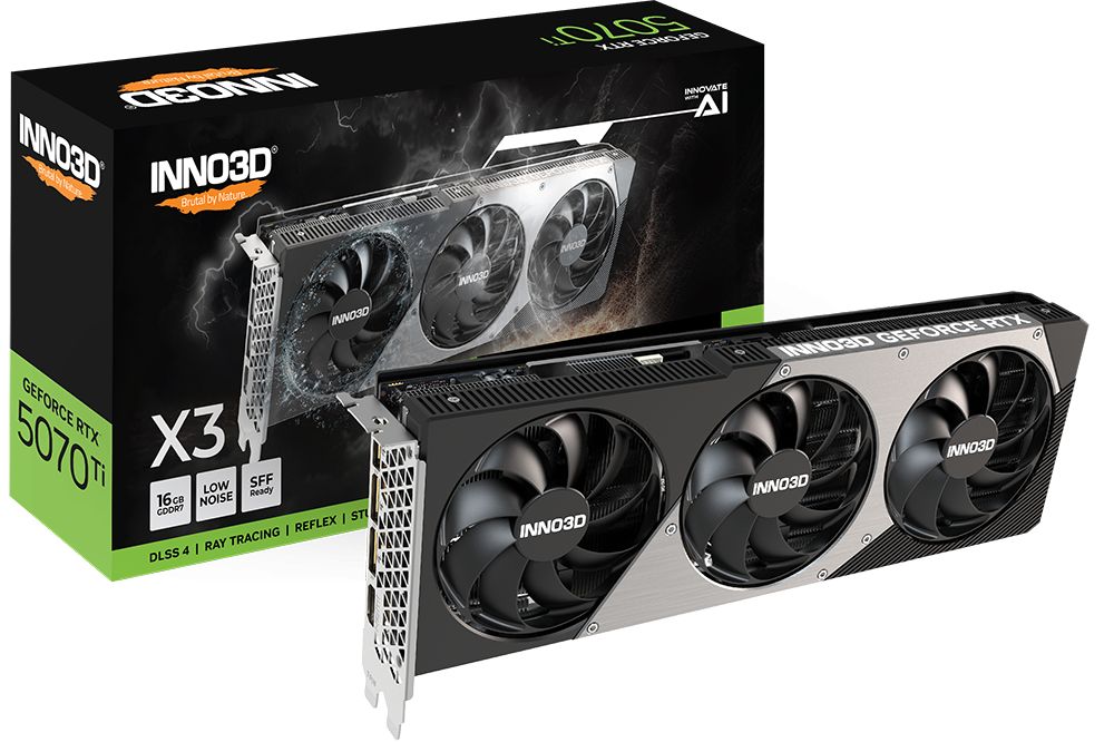 Videókártya Inno3D GeForce RTX5070 Ti 16GB GDDR7 X3 Videókártya Inno3D GeForce RTX5070 Ti 16GB GDDR7 X3