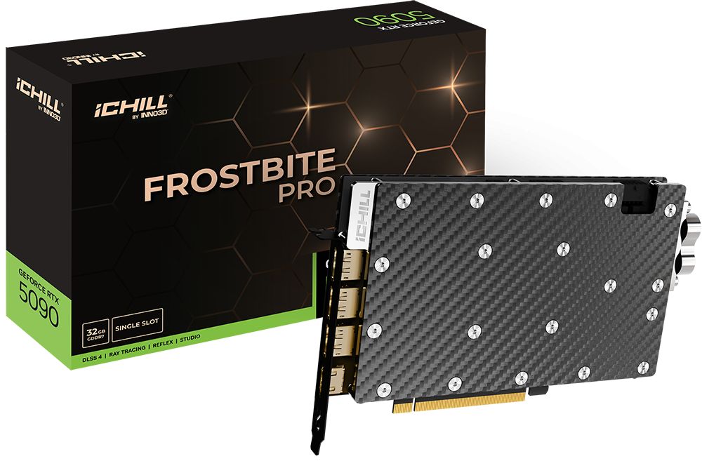 Videókártya Inno3D GeForce RTX5090 32GB GDDR7 iChill Frostbite Pro