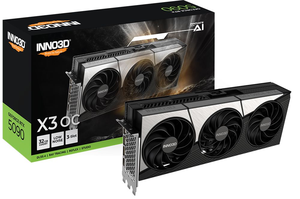 Videókártya Inno3D GeForce RTX5090 32GB GDDR7 X3 OC Videókártya Inno3D GeForce RTX5090 32GB GDDR7 X3 OC