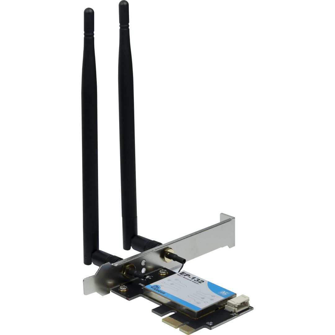 Hálókártya Inter-Tech EP-132 PCIe Adapter with WiFi 5 and Bluetooth 4.2 Hálókártya Inter-Tech EP-132 PCIe Adapter with WiFi 5 and Bluetooth 4.2