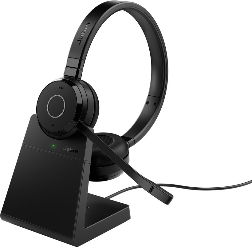 Jabra Evolve 65 TE UC Stereo Bluetooth Headset + Charging Station Black Jabra Evolve 65 TE UC Stereo Bluetooth Headset + Charging Station Black