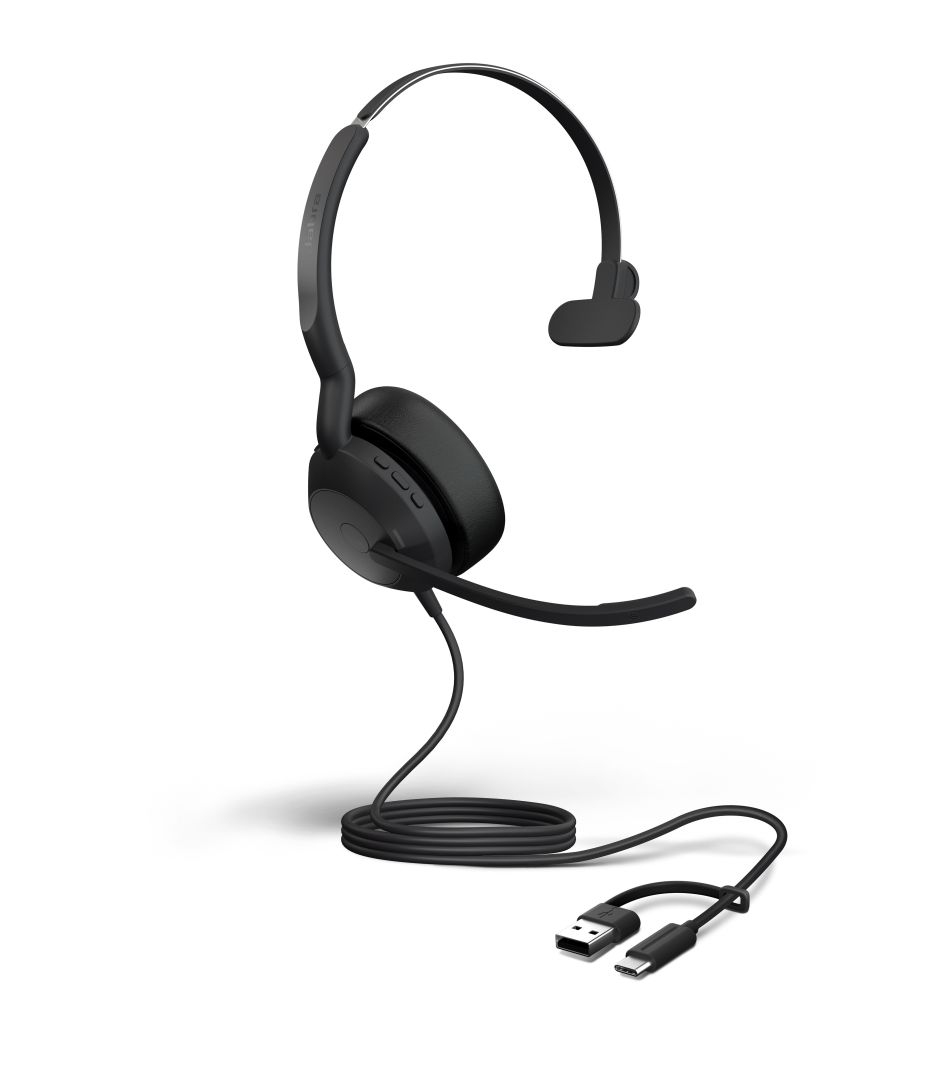 Jabra Evolve2 50 USB-C/A UC Mono Headset Black Jabra Evolve2 50 USB-C/A UC Mono Headset Black