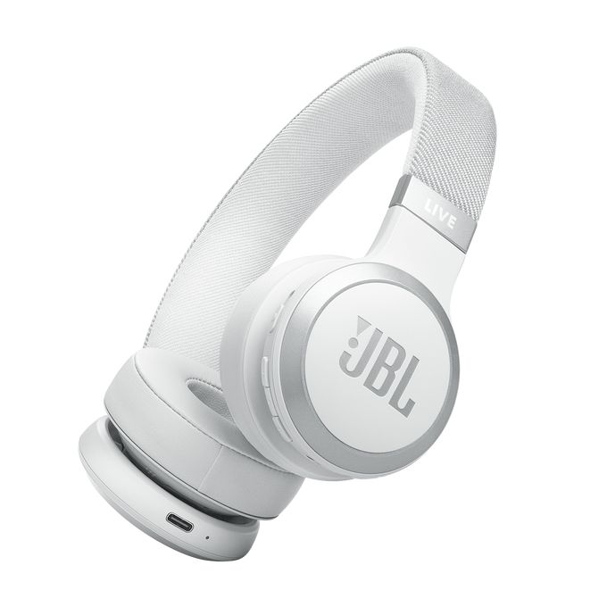 JBL Live 670NC Bluetooth Over-Ear Noise-Cancelling Headset White JBL Live 670NC Bluetooth Over-Ear Noise-Cancelling Headset White