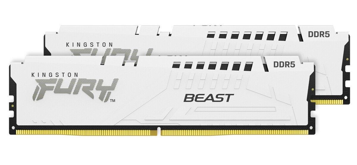 Memória Kingston 32GB DDR5 6400MHz Kit(2x16GB) Fury Beast Expo White