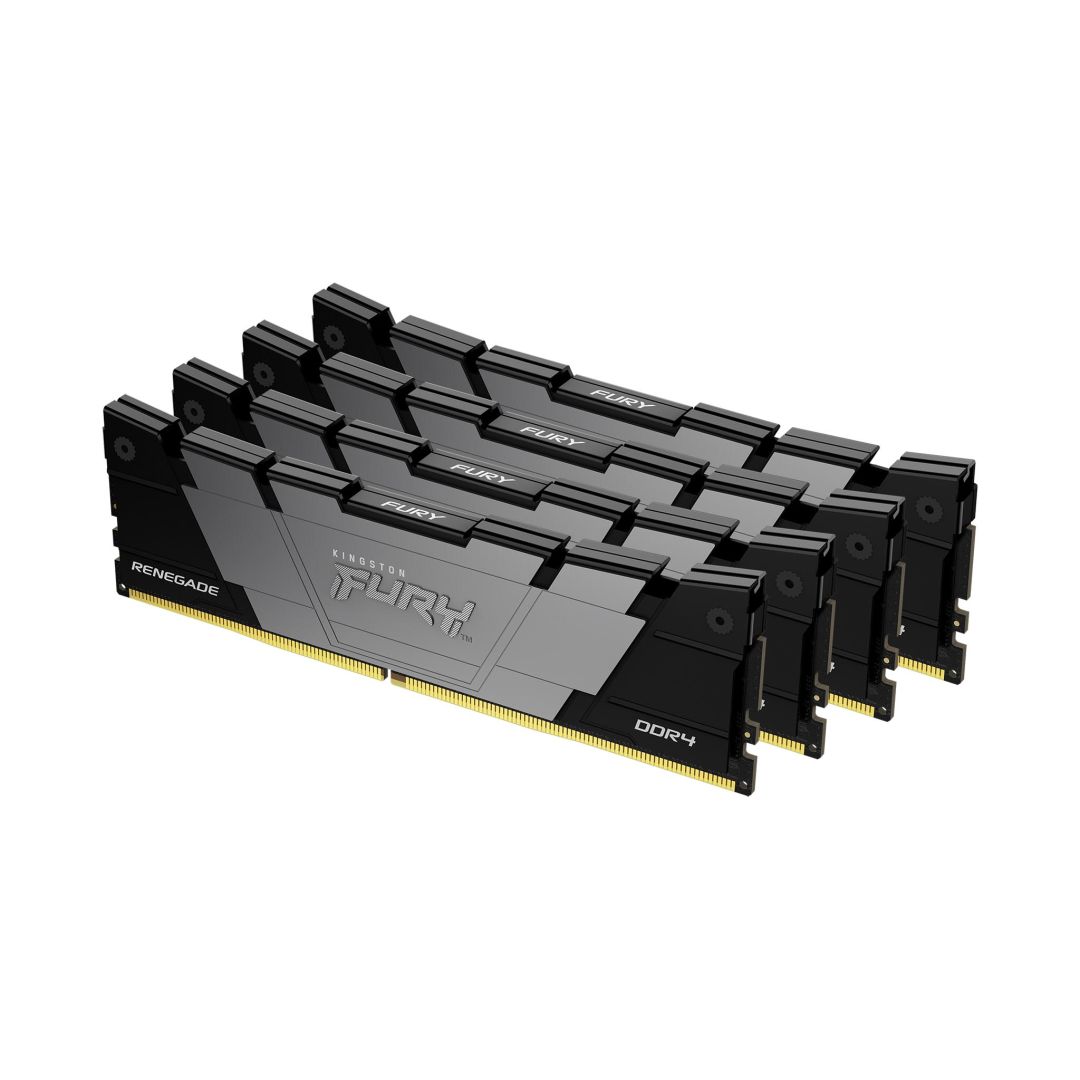 Memória Kingston 64GB DDR4 3600MHz Kit(4x16GB) Fury Renegade Black Memória Kingston 64GB DDR4 3600MHz Kit(4x16GB) Fury Renegade Black