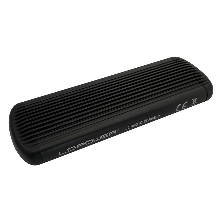 Mobilrack / Beépítő keret LC Power LC-M2-C-NVME-2 M.2 NVMe SSD Enclosure Black Mobilrack / Beépítő keret LC Power LC-M2-C-NVME-2 M.2 NVMe SSD Enclosure Black