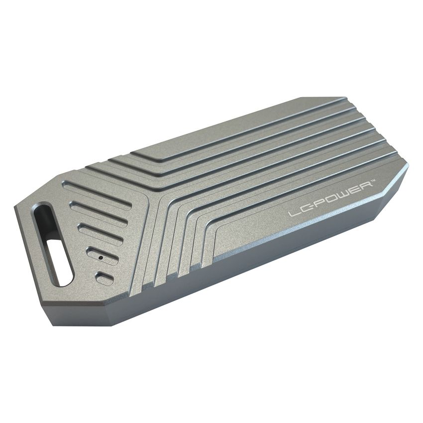 Mobilrack / Beépítő keret LC Power LC-M2-C-USB4 M.2 NVMe SSD Enclosure Silver
