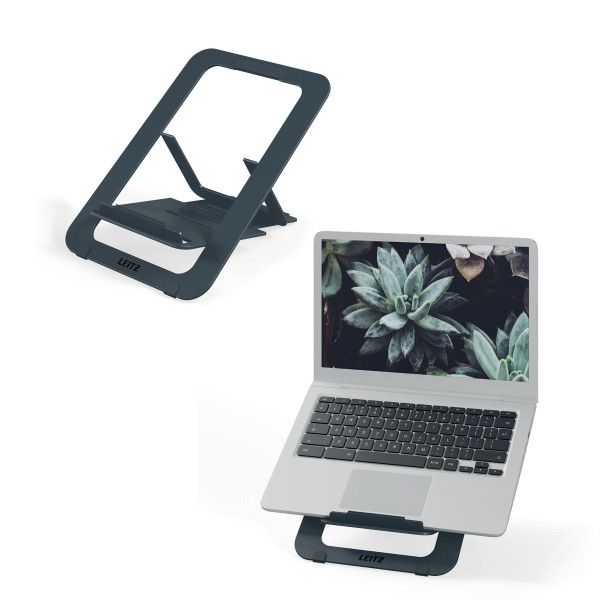 Notebook kiegészítő Leitz Ergo alumínium összehajtható laptopállvány Grey