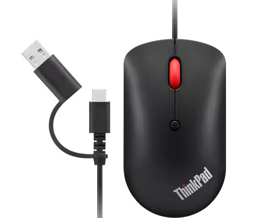 Lenovo ThinkPad USB-C Wired Compact Mouse Black Lenovo ThinkPad USB-C Wired Compact Mouse Black
