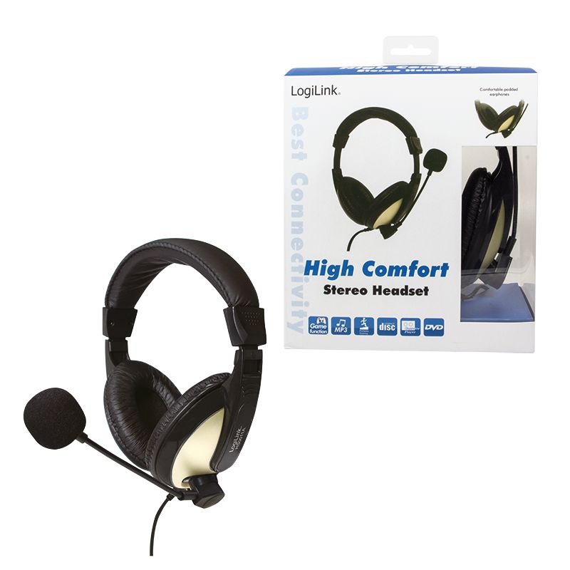 Logilink HS0011A Stereo Headset with High Comfort Black Logilink HS0011A Stereo Headset with High Comfort Black