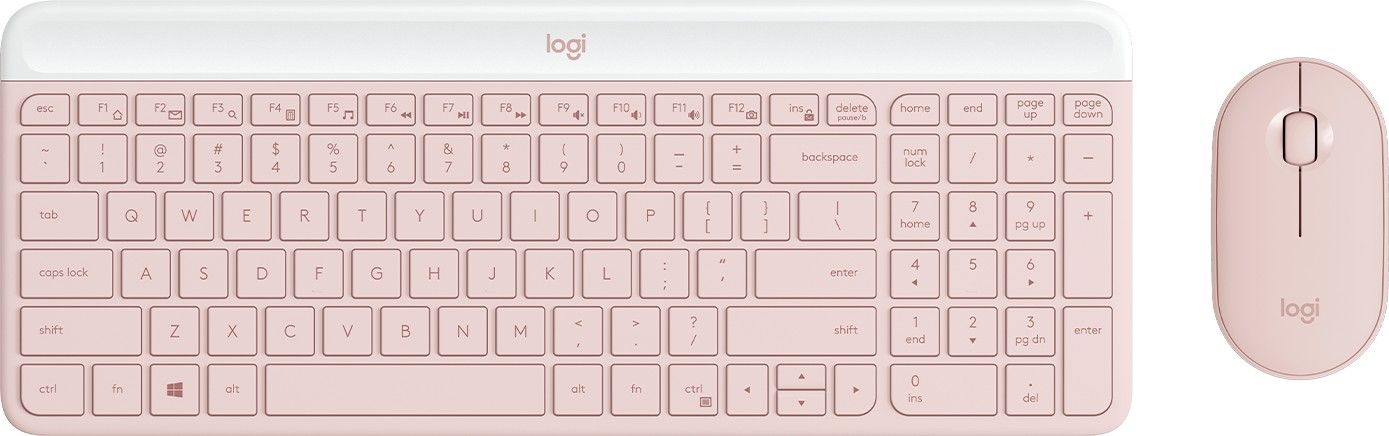 Logitech MK470 Slim Wireless Keyboard and Mouse Combo Rose US Logitech MK470 Slim Wireless Keyboard and Mouse Combo Rose US