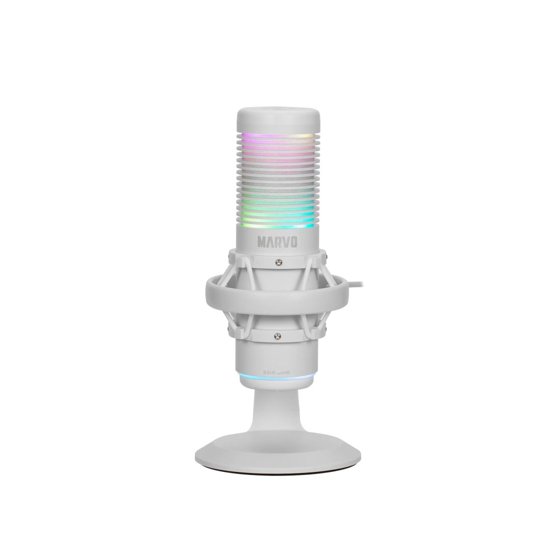 Marvo Blast 60 Streaming Microphone White Marvo Blast 60 Streaming Microphone White