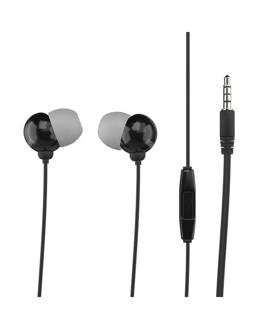 Maxell Plugz + mic Earphone Black Maxell Plugz + mic Earphone Black