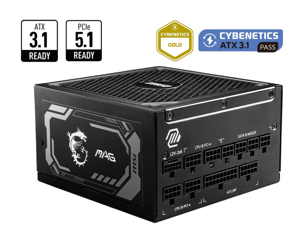 Msi 1250W 80+ Gold MAG A1250GL PCIE5 Msi 1250W 80+ Gold MAG A1250GL PCIE5