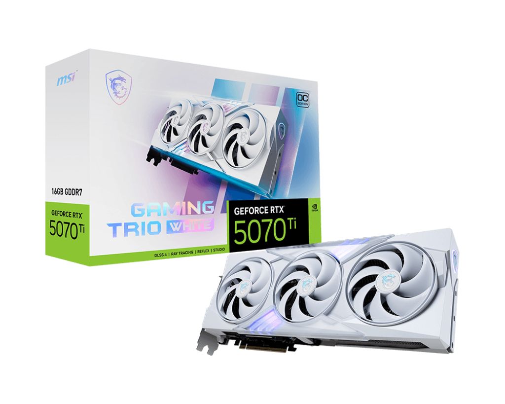 Videókártya Msi RTX5070 TI 16G GAMING TRIO OC WHITE Videókártya Msi RTX5070 TI 16G GAMING TRIO OC WHITE