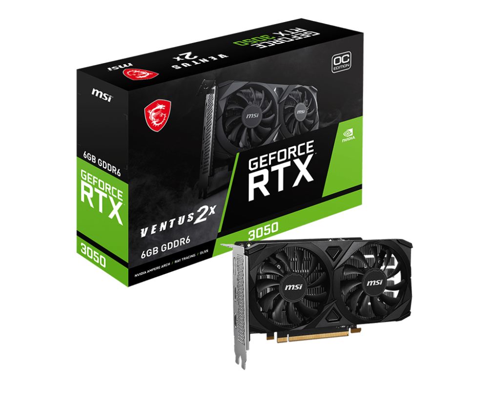 Videókártya Msi RTX3050 VENTUS 2X E 6G OC Videókártya Msi RTX3050 VENTUS 2X E 6G OC