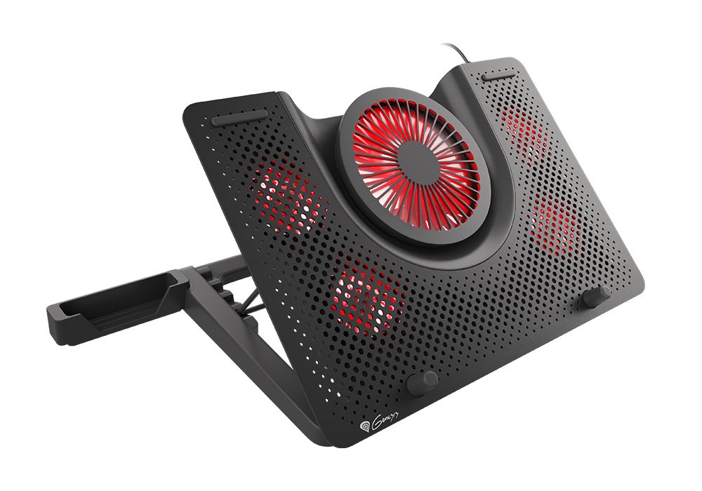 Notebook kiegészítő Natec Genesis Oxid 550 Laptop cooling pad Black
