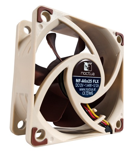 Ventilátorok, Hűtők, Előlapi panelek Noctua NF-A6X25 FLX Ventilátorok, Hűtők, Előlapi panelek Noctua NF-A6X25 FLX