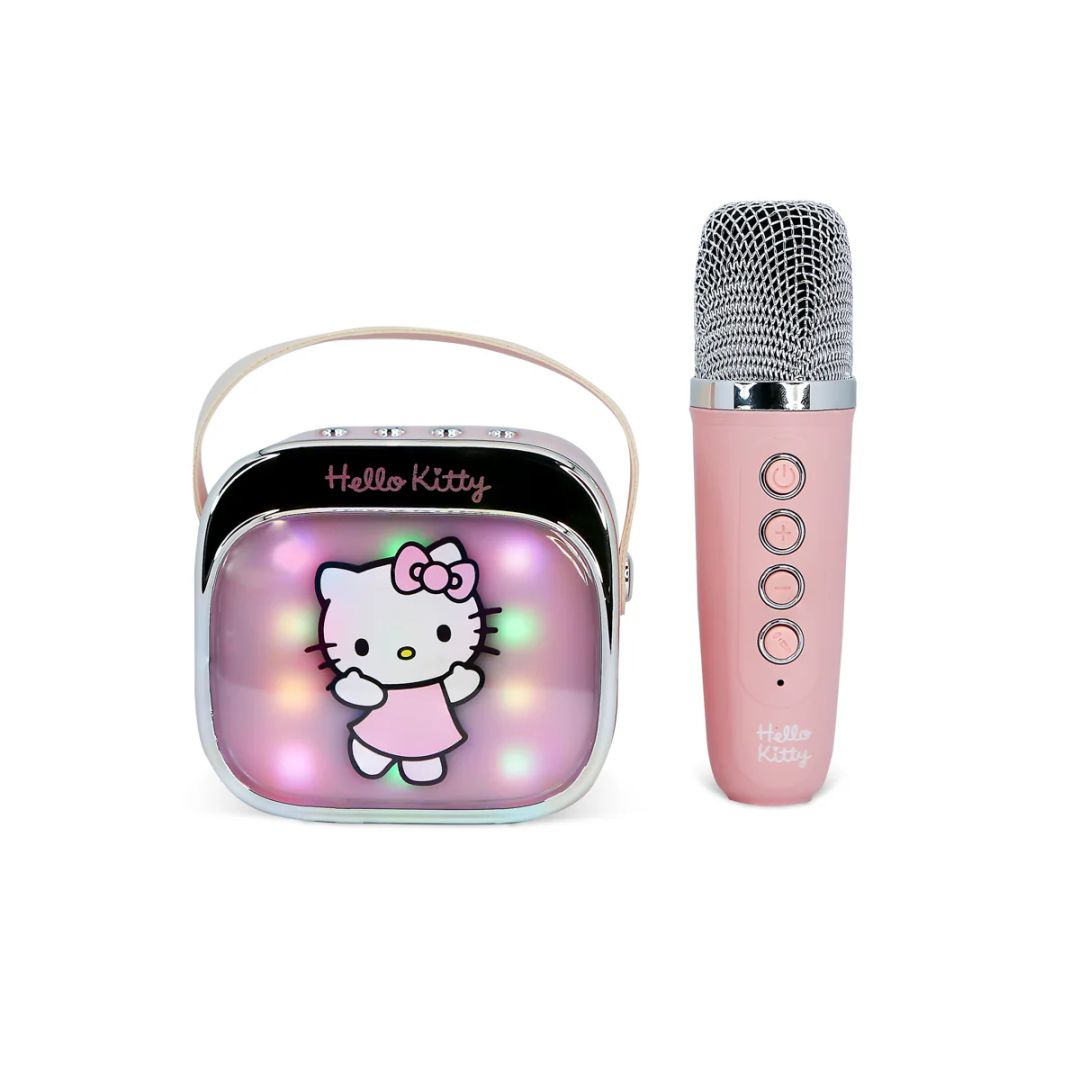 Hangszóró OTL Technologies Hello Kitty PopSing LED Light-Up Bluetooth Karaoke Speaker Microphone Pink Hangszóró OTL Technologies Hello Kitty PopSing LED Light-Up Bluetooth Karaoke Speaker Microphone Pink
