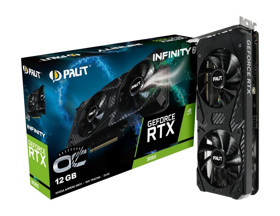 Videókártya Palit GeForce RTX3060 12GB DDR6 Infinity 2 OC