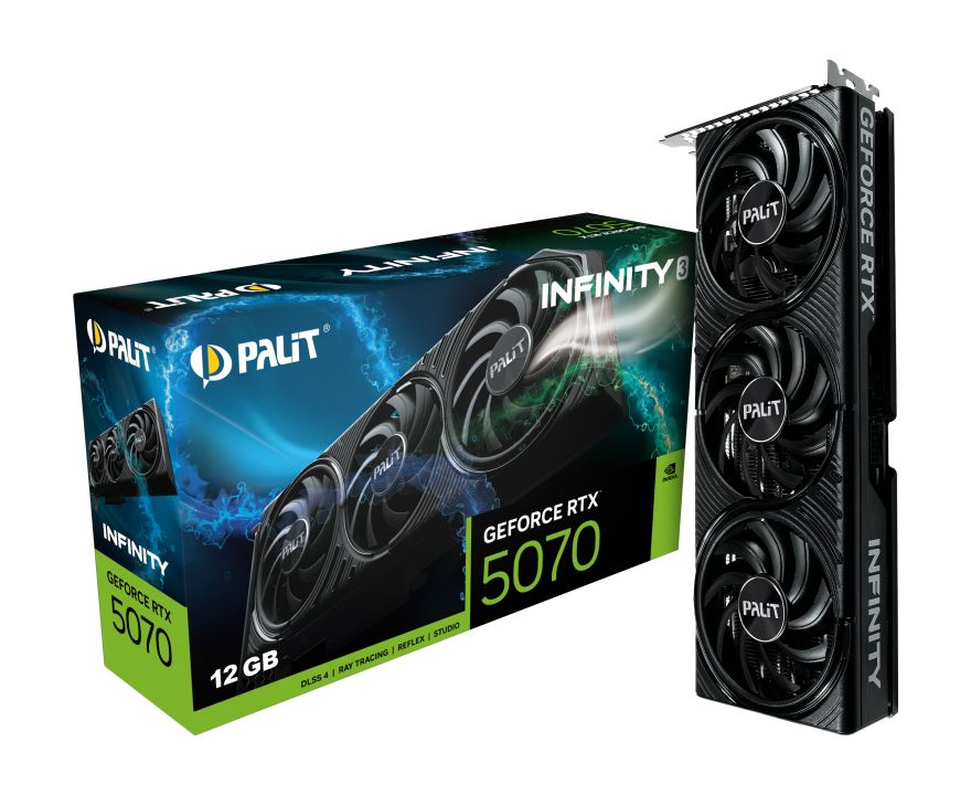 Videókártya Palit GeForce RTX5070 12GB DDR7 Infinity 3