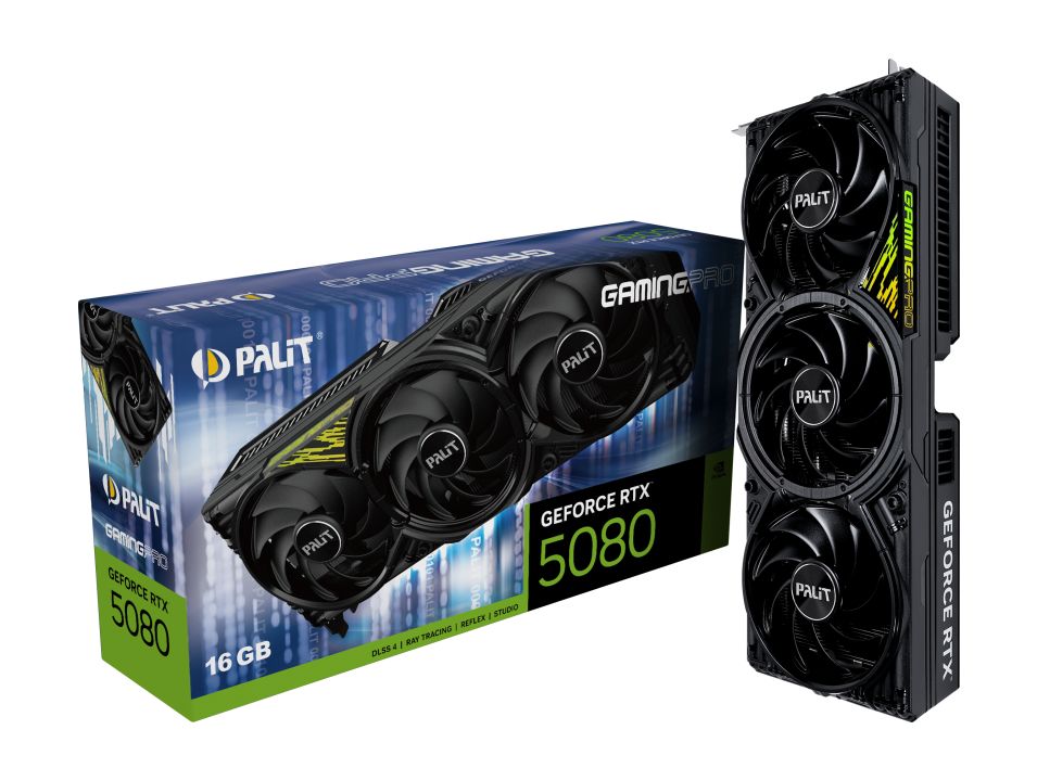 Videókártya Palit GeForce RTX5080 16GB DDR7 GamingPro V1
