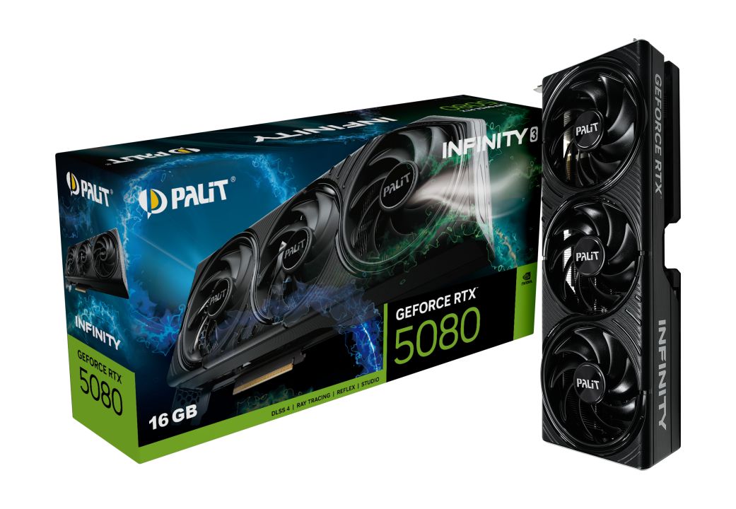 Videókártya Palit GeForce RTX5080 16GB DDR7 Infinity Videókártya Palit GeForce RTX5080 16GB DDR7 Infinity