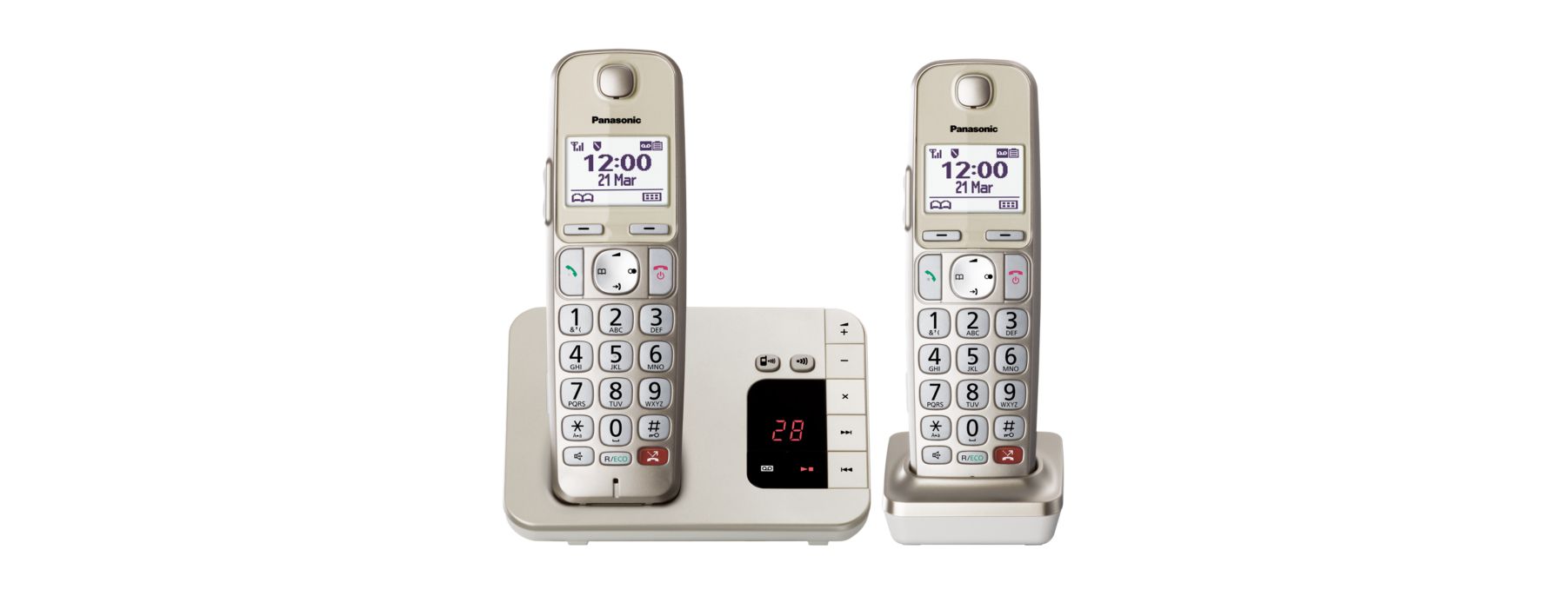 Telefon Panasonic KX-TGE262GN White Telefon Panasonic KX-TGE262GN White
