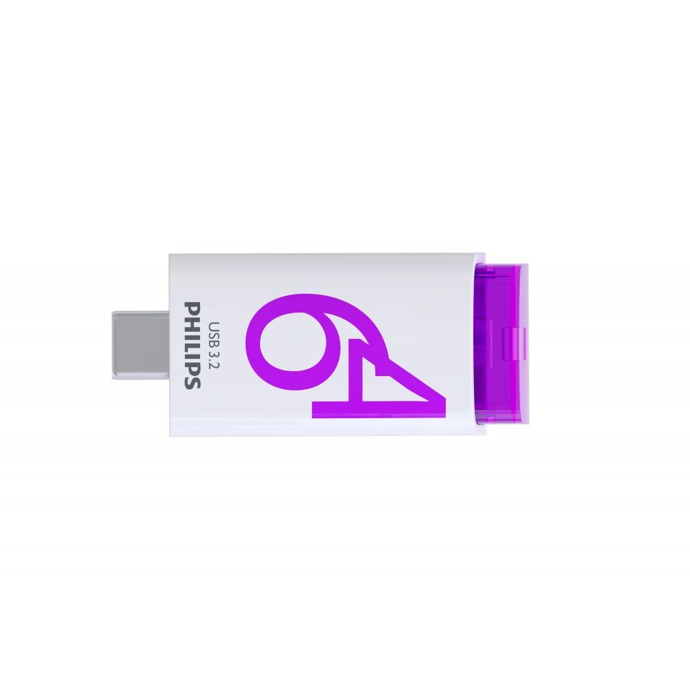 USB Flash RAM Philips 64GB USB 3.2 Type-C Magic Purpe USB Flash RAM Philips 64GB USB 3.2 Type-C Magic Purpe