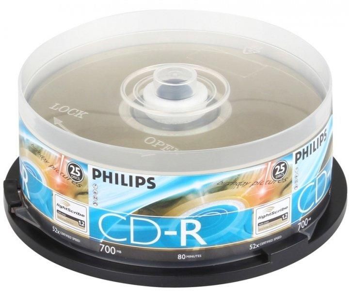 Philips CD-R 80 52x 25db/henger nyomtatható (25-ös címke) Philips CD-R 80 52x 25db/henger nyomtatható (25-ös címke)